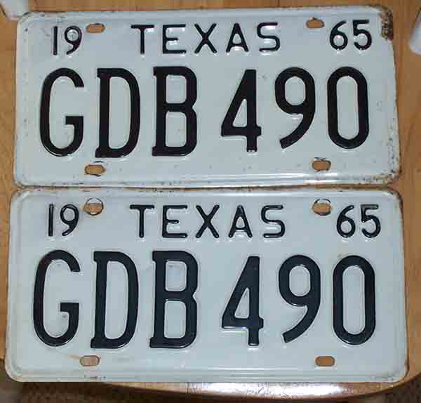 Vintage Texas License Plate 23