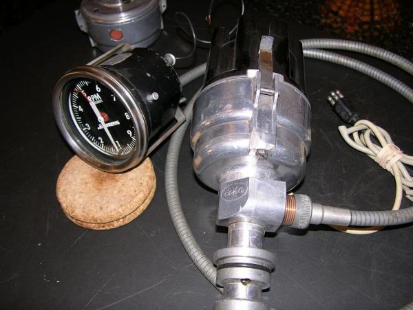 DSCN6596, Jones Tachometer and Tach Drive FoMoCo stamped Accel Distributor. I know this as a 39201T BEI series unit for  a 289/302