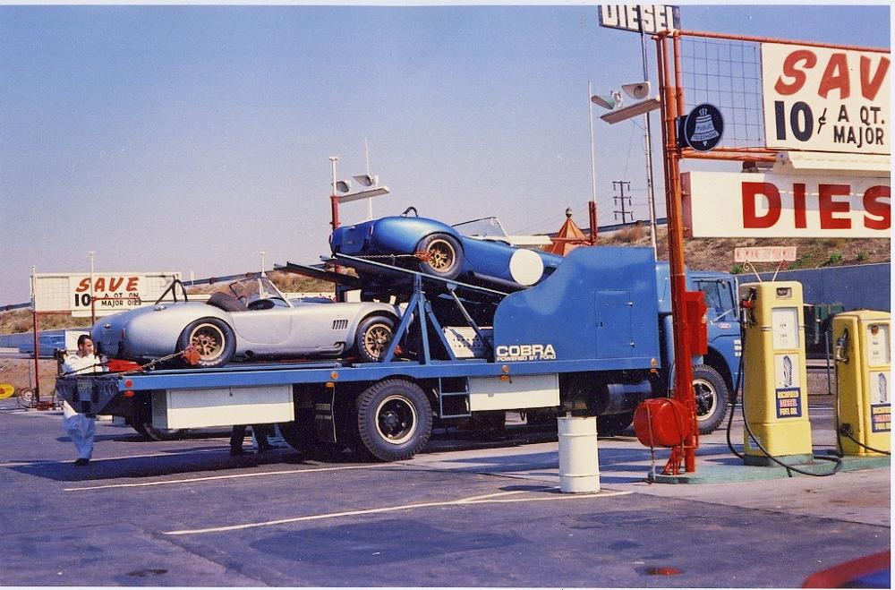 S.A. 1966 Willow Spring track test Ken Miles new Comp. CSX3018  blue car owner/ driver R.H.MESSERSMITH