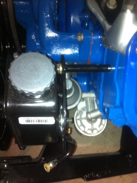 390 FE with fabricated power steering brackets