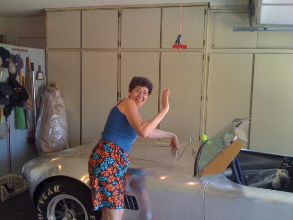 My Mom, tuning the carb...