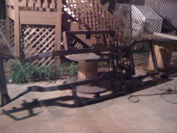 Frame before welding modifications and paint.