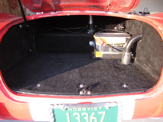 New carpet in trunk.