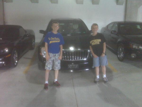 Jordan & Tristan in front of Allen Iverson's Maybach