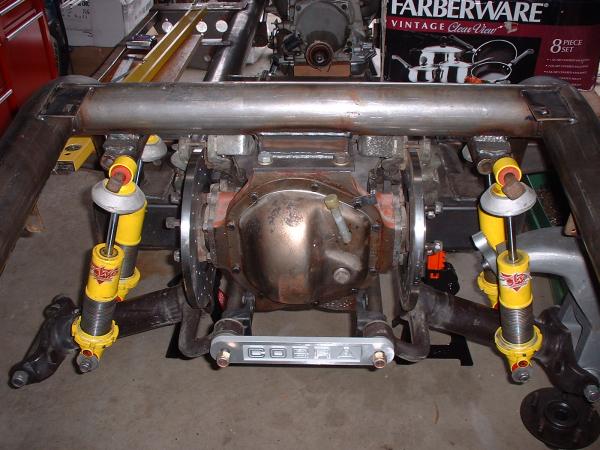 First trial fit of rear suspension (2001)
