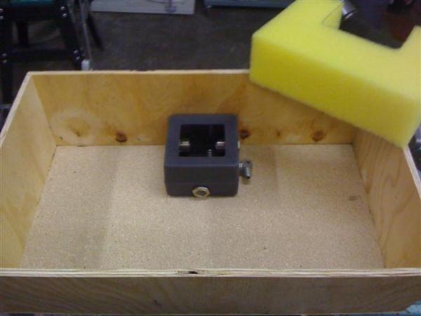 Plywood mock-up of the tank so I could fit all the foam pieces.
