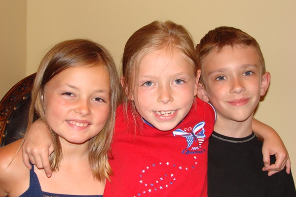 2 of my goddaughters and my son