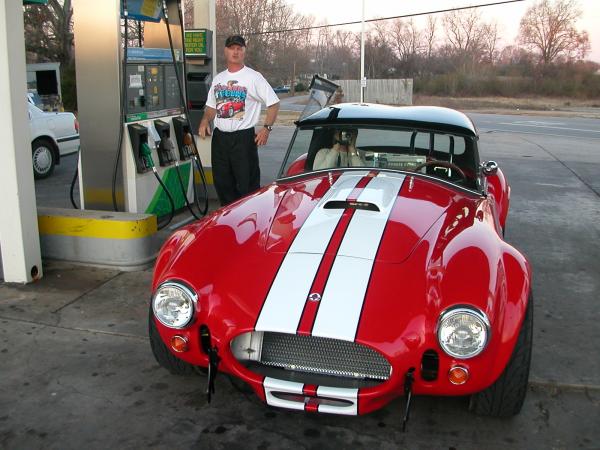 Coach Mike and his Hurricane with Doc inside