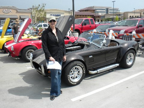 Ginger at the Vets with Vettes Car Show