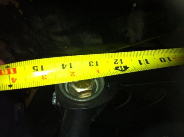 Upper control arm mounting points too high, should be 13.25"