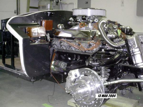 Close up of engine side view with NOS before body install