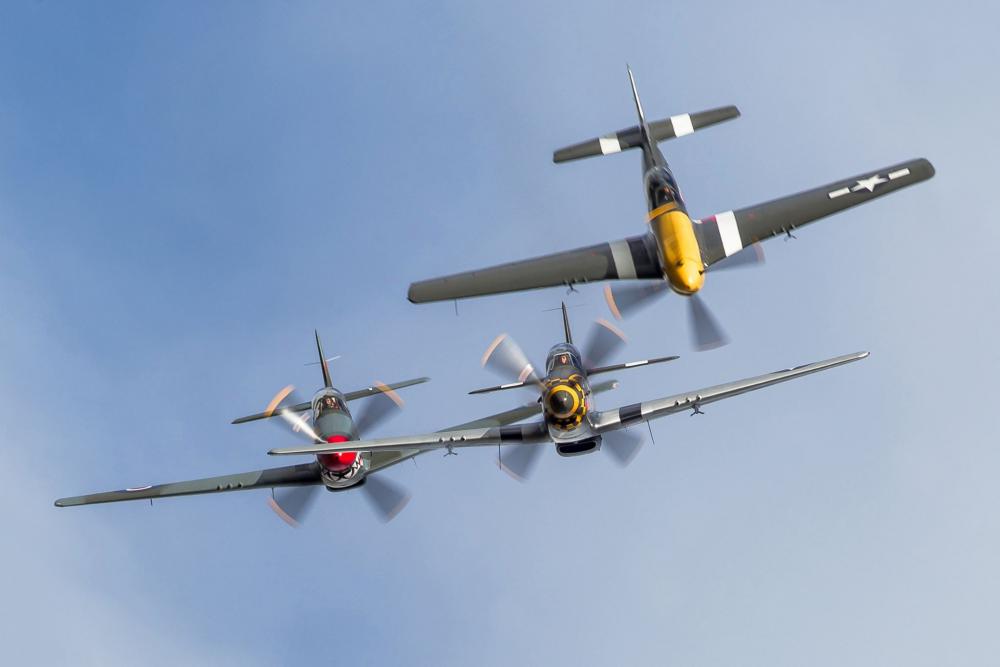 Mustang + Spitfire at Goodwood