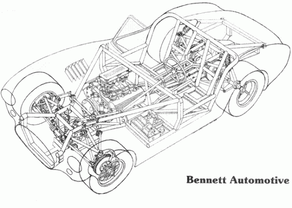 bennett cobra kit car s bennettinsidecardrawing