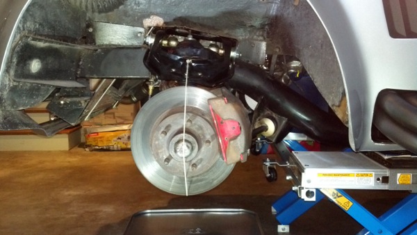 45. Suspension Issue - string from center of zerk fittings at upper & lower ball joints.