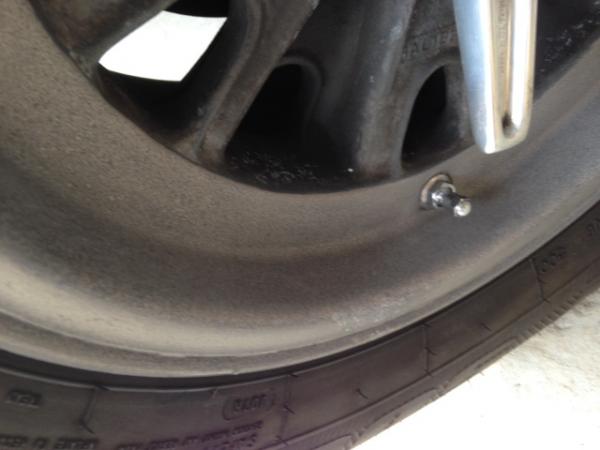 Oxidised magnesium wheel after a long rest in the garage