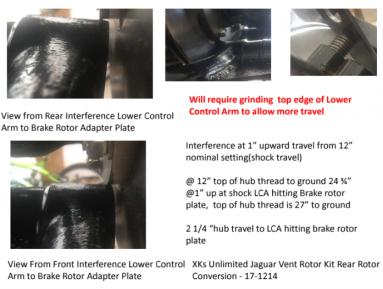 lower control arm vented rotor kit interference 1