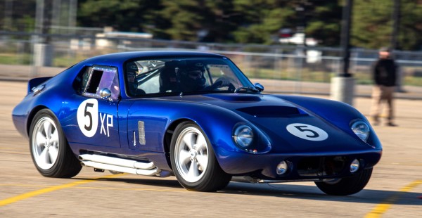 Evan and Mike in Cobra at autocross 2019