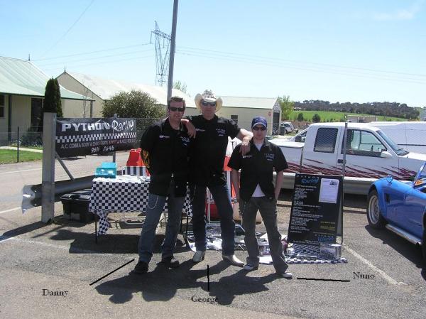 COBRA NATIONALS 2006 L to r Danny Gibbons,George Vidovic(Team owner/Racer) and Nuon D'costa