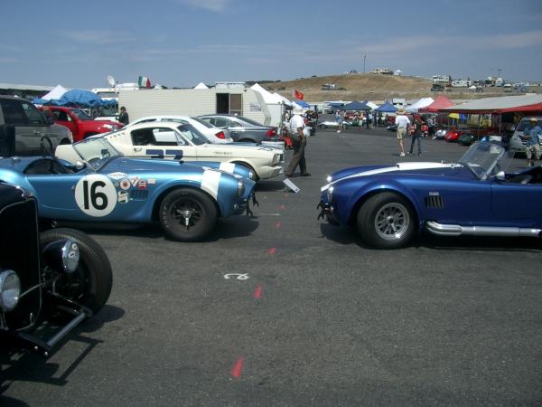 Oringal 289 vs. Replica 427 taken at Laguna Seca in August 2008