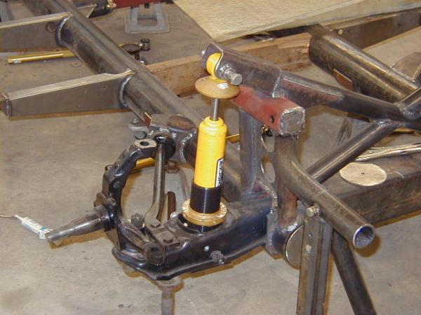Monroe Coilovers on Mustang/Pinto front suspension pieces.