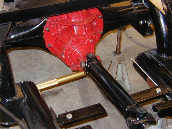 Shortened Drive shaft and Panhard bar.