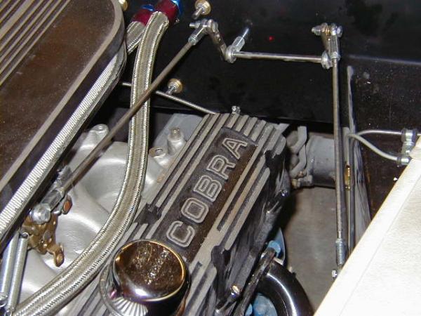 Home made accelerator linkage, stainless steel rod with Heim Joint ends.