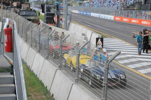 Waiting to lead parade lap