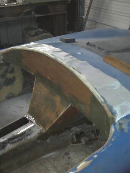 Laying the fiberglass