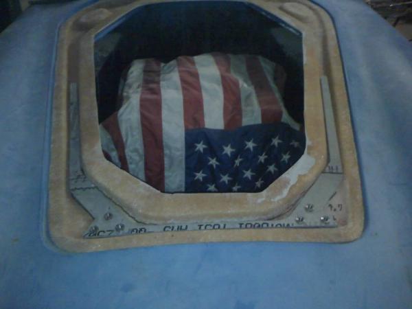 Aluminum frame inside hood channel