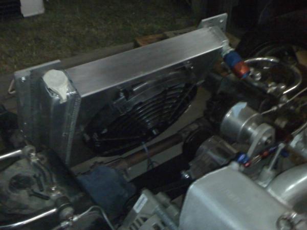 Fan shroud built and fan mounted.