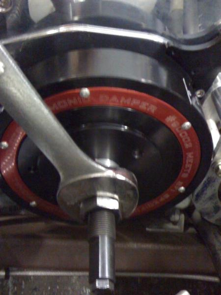 8" Damper/Harmonic Balancer installation and now ready for the Crank Trigger wheel.