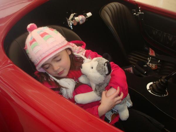Best picture ever!!! Autumn fell a sleep after a long drive in the cobra.