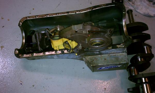 the Canton oil pan needs a little help. The Michigan winters were not kind to it.