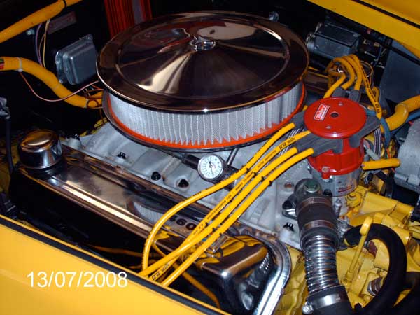 Engine compartment before rebuild