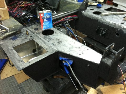 frame GT 40 removing bed liner with air craft stripper