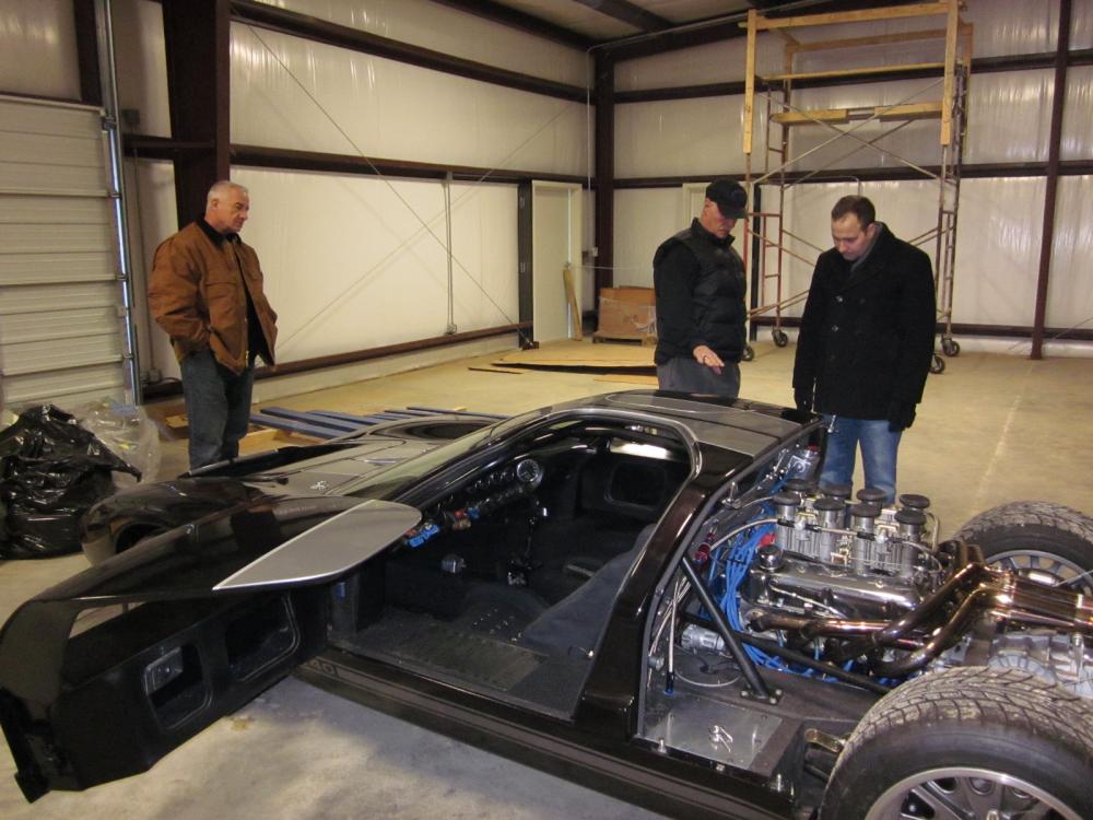 Jan 13 2011 Lainhart, Coach and Jeff checking our the GT 40