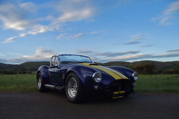 AC Cobra Blue with yellow stripes 2
