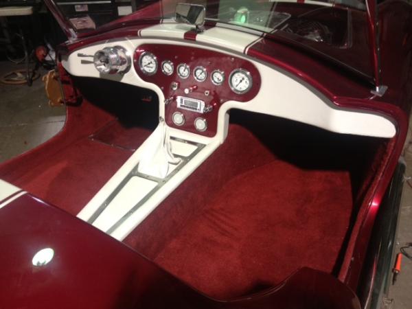 Interior Upgrade - New instrument panel, installed Steward Warner vintage gauges, Ron Harris switches, installed vintage stereo from Retrosound, and Focal tweeters with bezels made from old Steward Warner gauges.