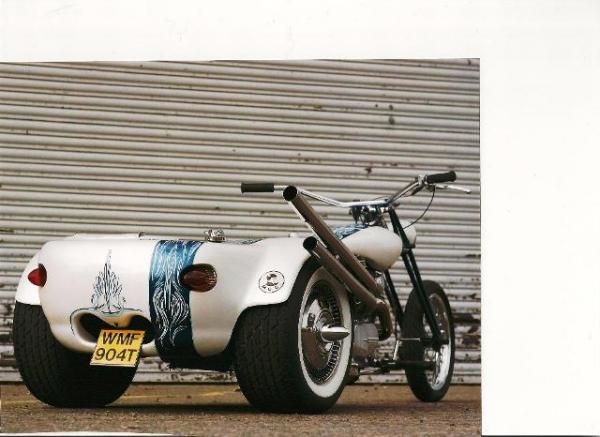 trike with yamaha virago 750cc and ford cortina back axle